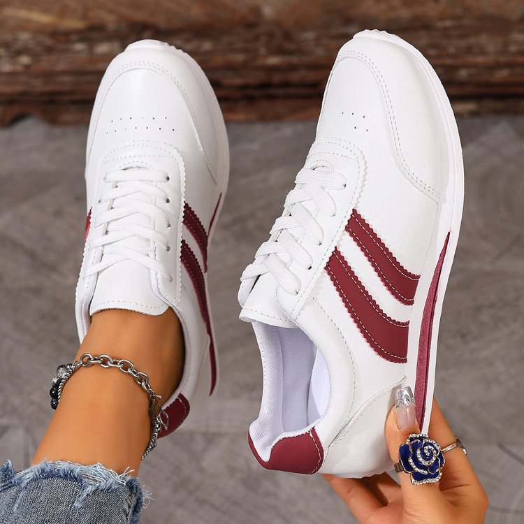 Damen klassische Sneakers mit modischen Streifen