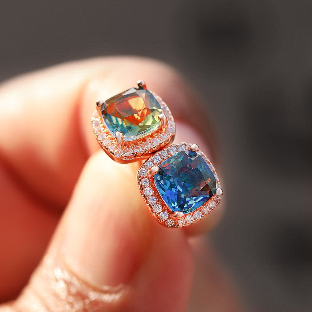 Damen Ring mit funkelnden pinken Kristallen und Zirkonia Shop Nory