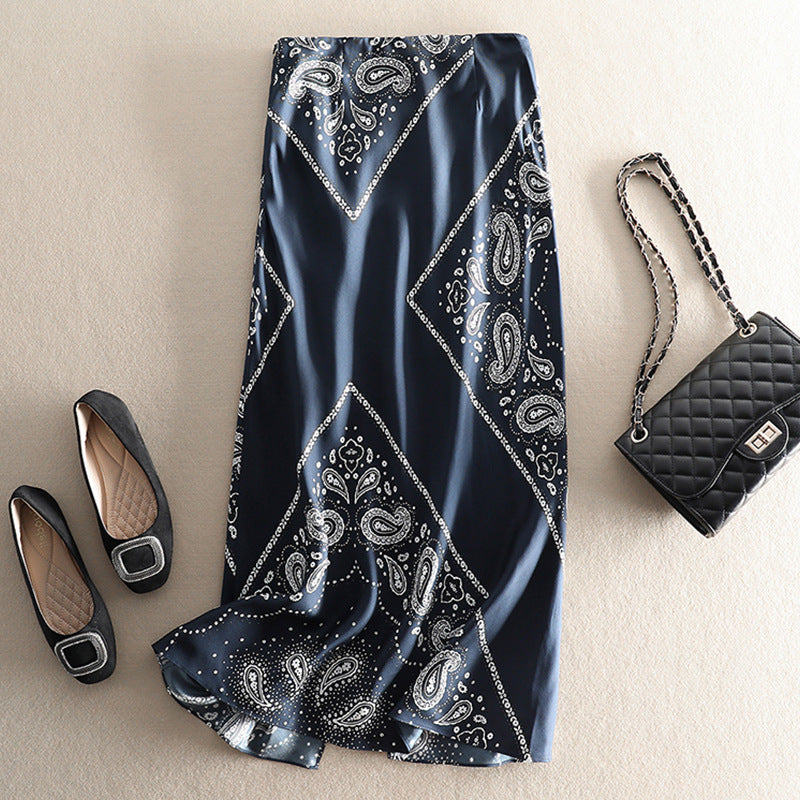 Damen Eleganter langer Rock mit Paisleymuster Shop Nory