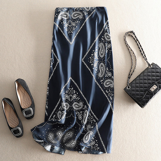 Damen Eleganter langer Rock mit Paisleymuster Shop Nory