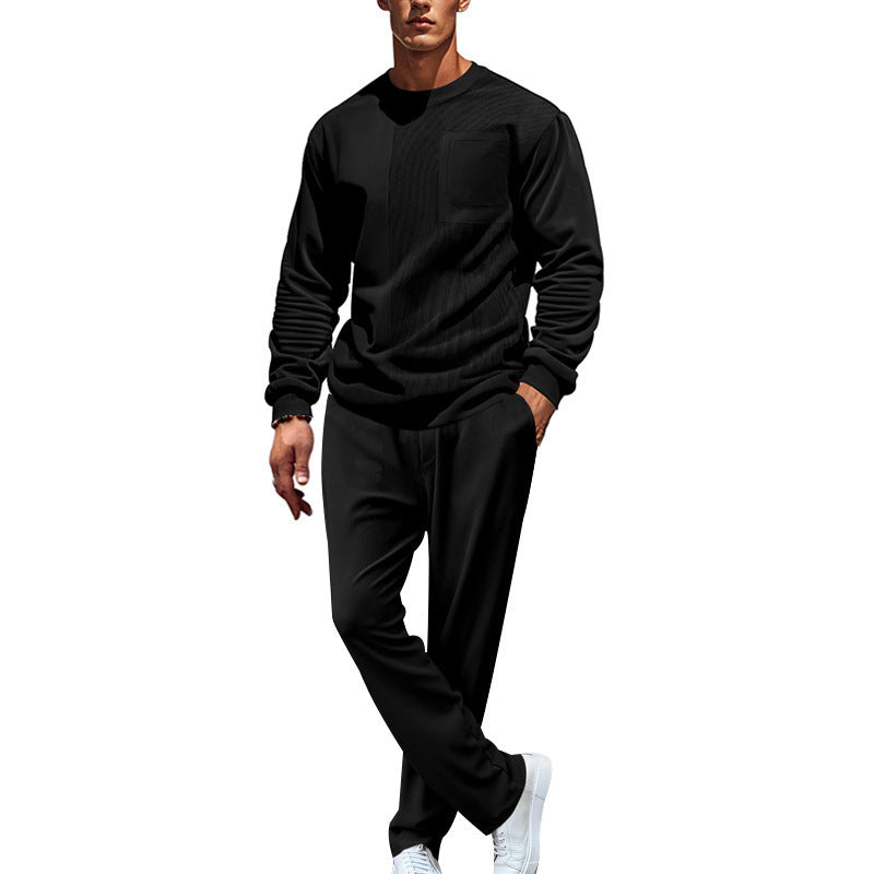 Herren Bequemer und eleganter Freizeitanzug mit praktischen Taschen und elastischem Bund