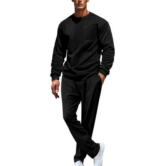Herren Bequemer und eleganter Freizeitanzug mit praktischen Taschen und elastischem Bund