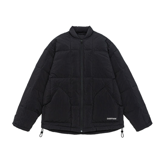 Herren Boxy gesteppte Isolationsjacke mit Stehkragen, Kordelzug und Logo-Applikation Shop Nory