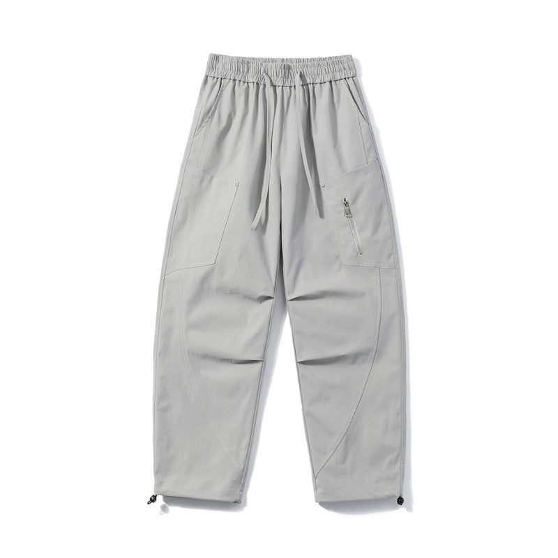 Herren Utility-Cargohose mit elastischem Bund, Reißverschlusstasche und verstellbarem Saum Shop Nory