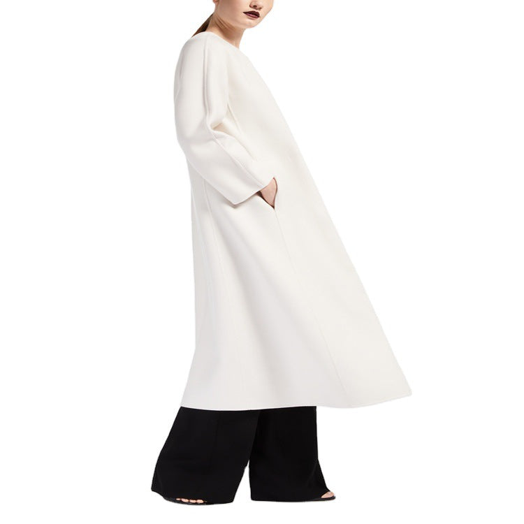 Damen Oversize-Mantel mit Rundhals und verdeckter Knopfleiste Shop Nory