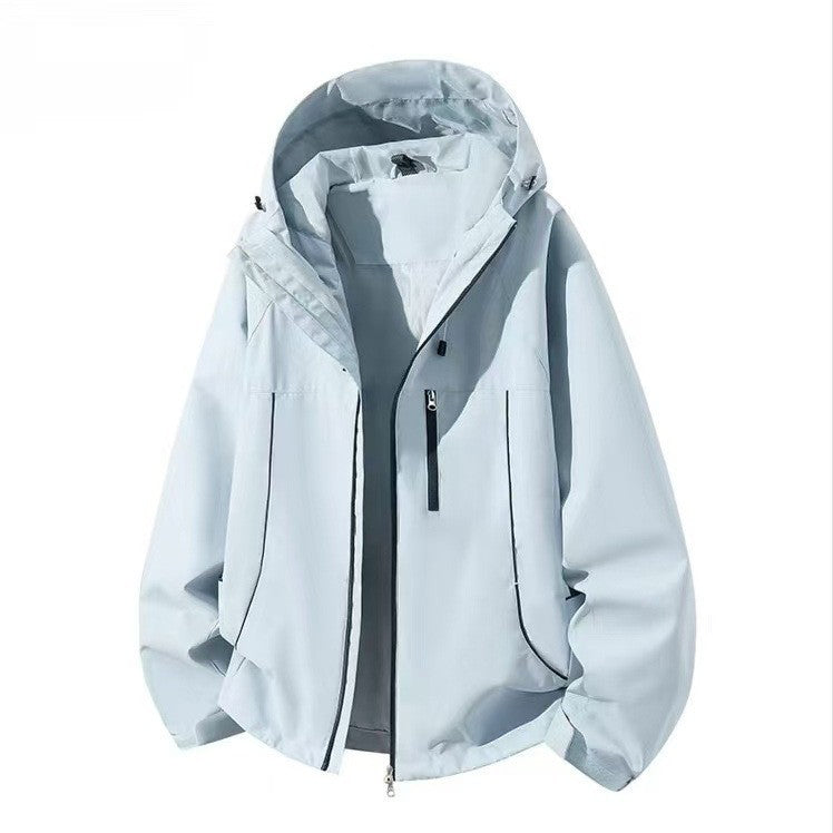 Herren Wasserdichte Kapuzen-Softshelljacke mit winddichtem Schnitt und Reißverschluss Shop Nory