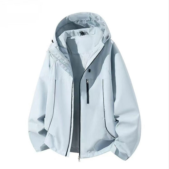 Herren Wasserdichte Kapuzen-Softshelljacke mit winddichtem Schnitt und Reißverschluss Shop Nory
