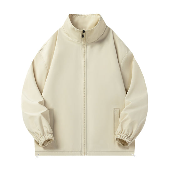 Unisex Leichte Windjacke mit hochabschließendem Stehkragen, Elastikbündchen & verstellbarem Kordelzugsaum Shop Nory