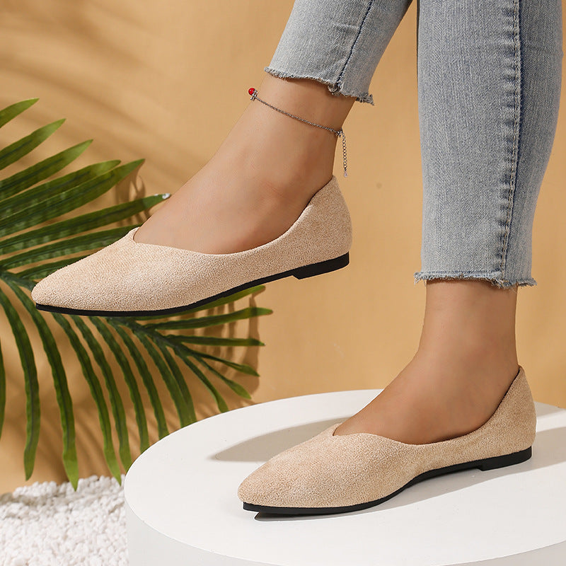 Damen elegante Ballerinas mit spitzer Zehenpartie und ultraleichter Sohlenkonstruktion