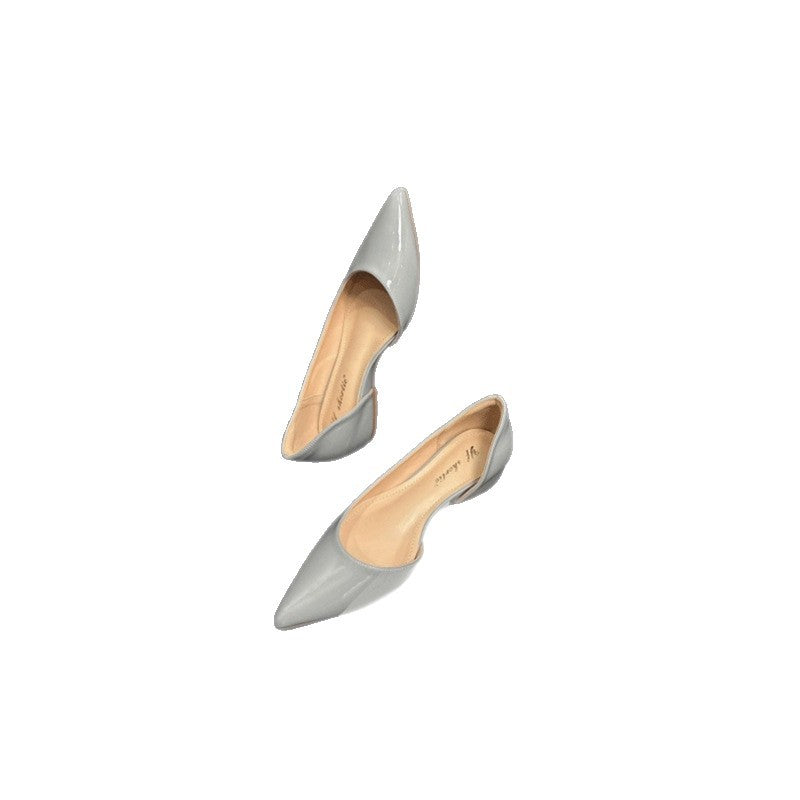 Damen Spitze Lack-Ballerinas mit gepolstertem Komfort-Fußbett Shop Nory