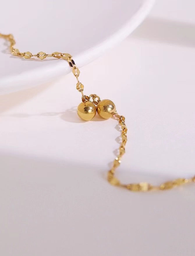 Damen Luxe Minimalistische Perlen Fußkette Shop Nory