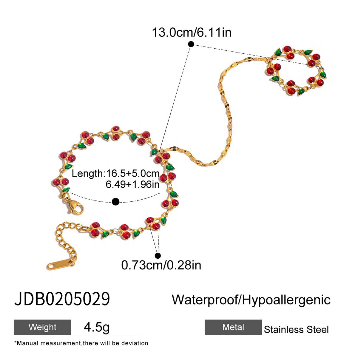 Damen Armband mit bunten Kristallverzierungen und hypoallergenem Edelstahl Shop Nory