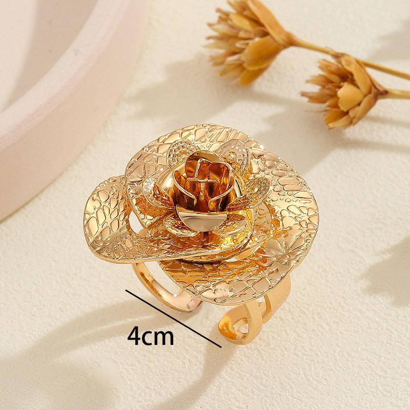 Damen Ring mit kunstvollem Rosendesign Shop Nory