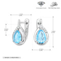 Damen Ohrhänger mit Tropfen-Design aus 925 Sterling Silber und funkelndem Zirkon Shop Nory
