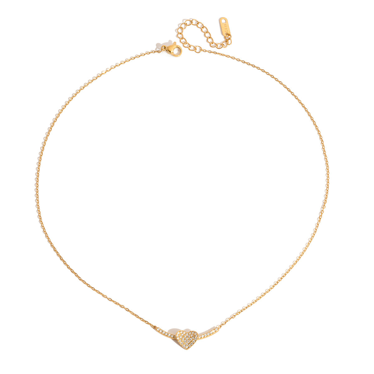 Damen Halskette mit funkelndem Herzanhänger aus hypoallergenem Edelstahl Shop Nory 1784206147