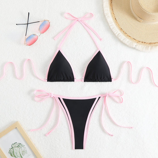 Damen Triangel-Bikini mit verstellbaren Trägern