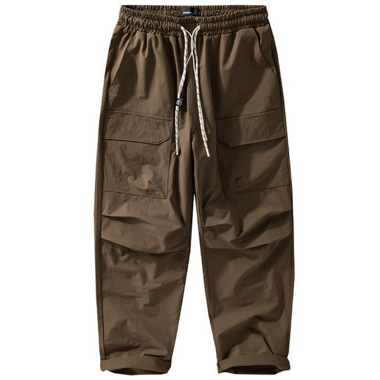 Herren Oversize-Cargohose aus leichtem Funktionsstoff mit Kordelzugbund und Mehrfachtaschen Shop Nory