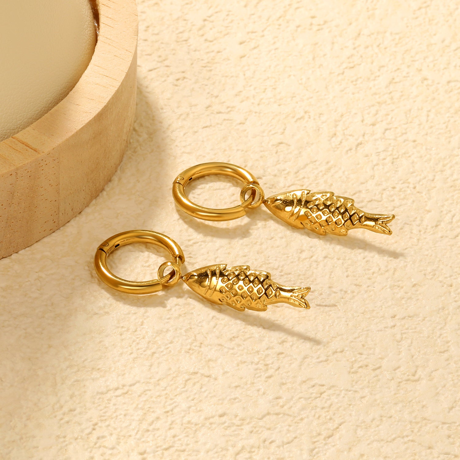 Damen Hängende Ohrstecker mit muschelförmigen Anhängern aus hochwertigem Edelstahl Shop Nory
