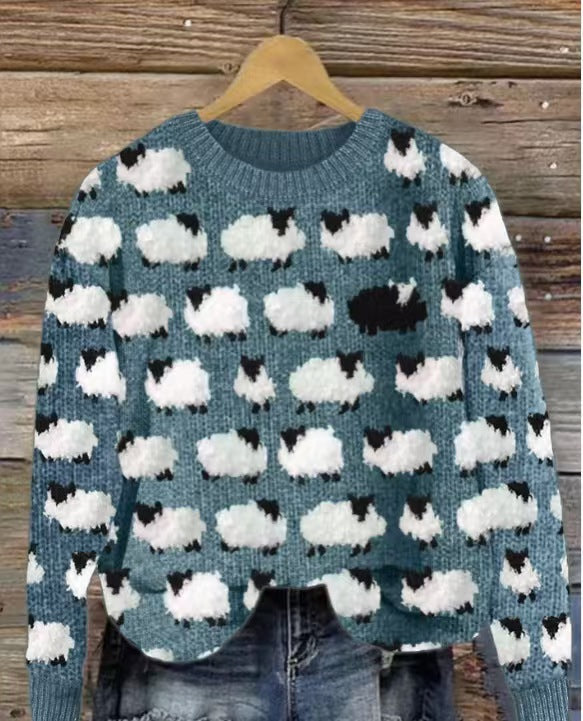 Damen nan Norwegerpullover aus Wollmix mit Rundhalsausschnitt und traditionellem Fair-Isle-Yoke Shop Nory