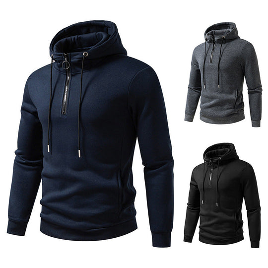 Herren Kapuzenpullover mit modernem Reißverschluss und atmungsaktivem Material Shopnory