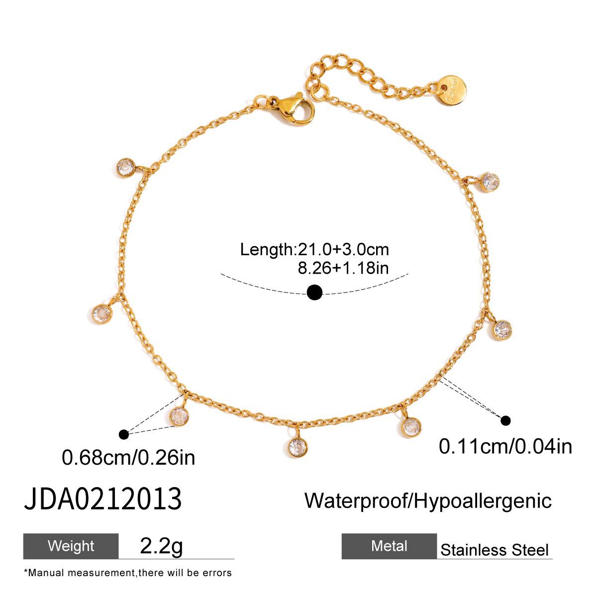 Damen Armband mit funkelnden Kristall-Anhängern und hypoallergener Edelstahlverarbeitung Shop Nory