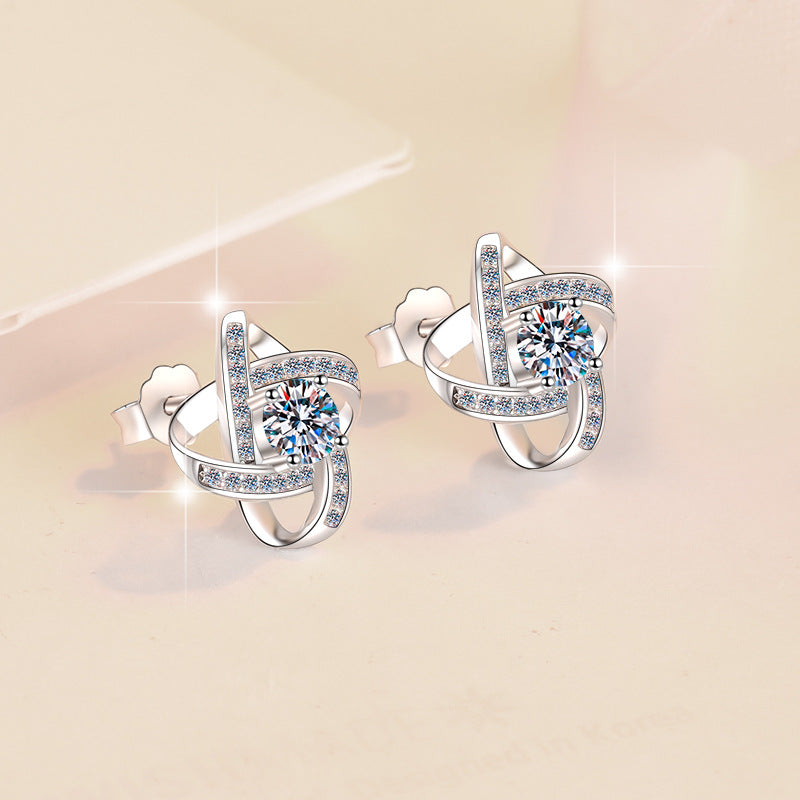 Damen Ohrstecker mit funkelndem Zirkonia-Besatz und elegantem Design Shop Nory