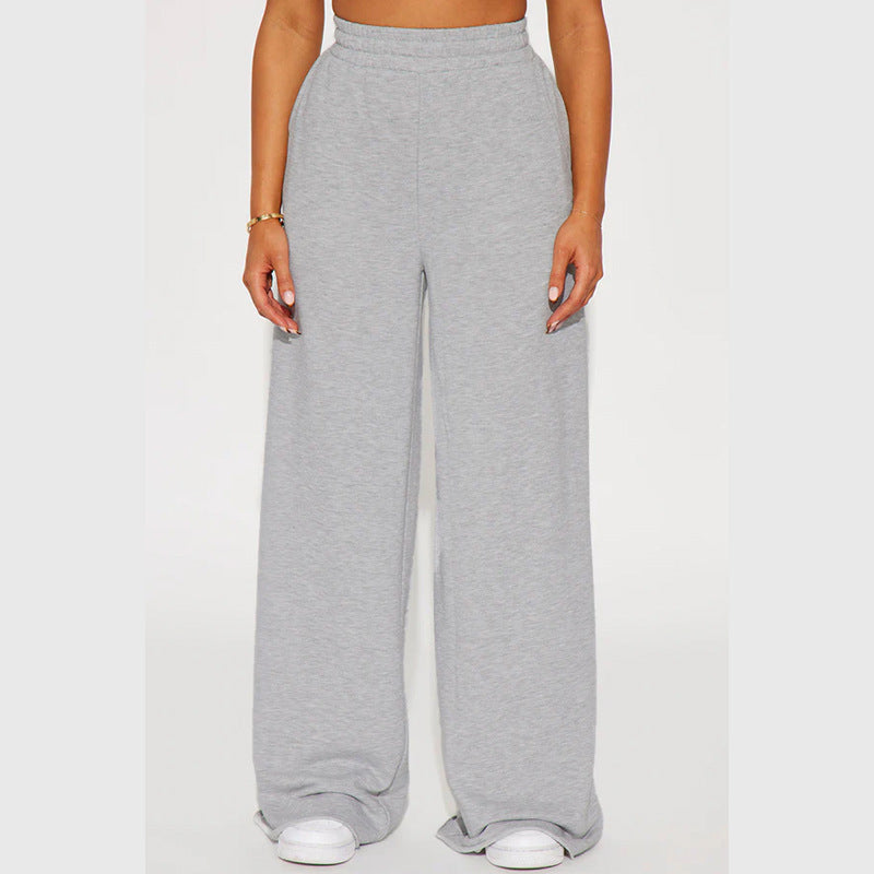 Damen nan weite High-Waist Loungehose mit elastischem Bund und praktischen Seitentaschen Shop Nory