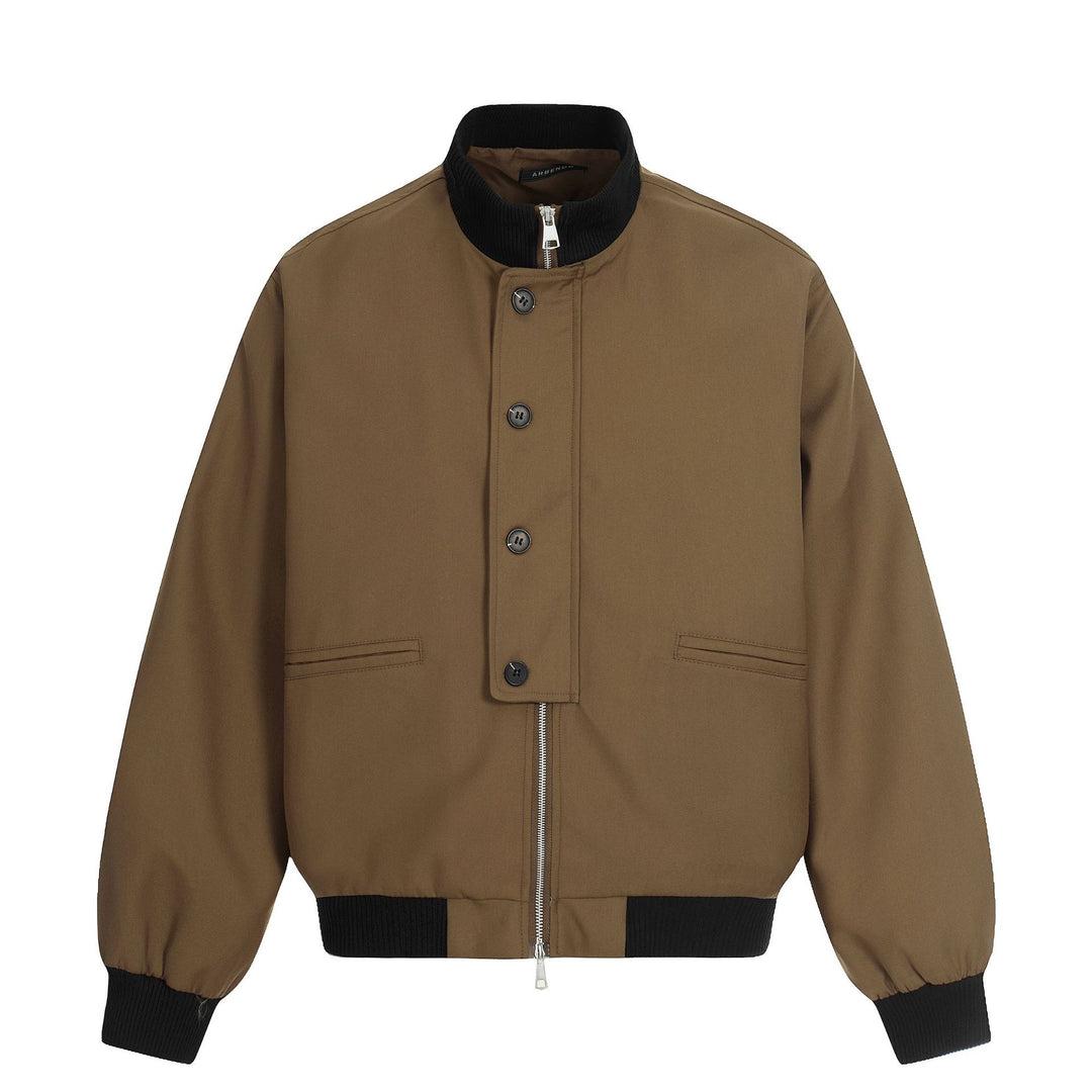Unisex Kurze Boxy‑Bomberjacke mit verdeckter Reißverschluss‑Front und hohem Rippkragen Shop Nory