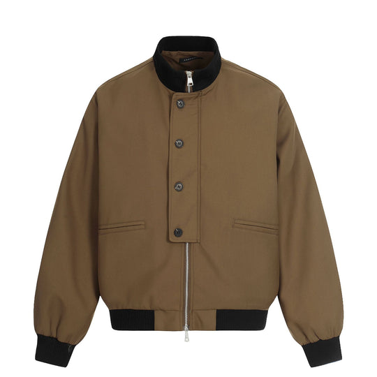Unisex Kurze Boxy‑Bomberjacke mit verdeckter Reißverschluss‑Front und hohem Rippkragen Shop Nory