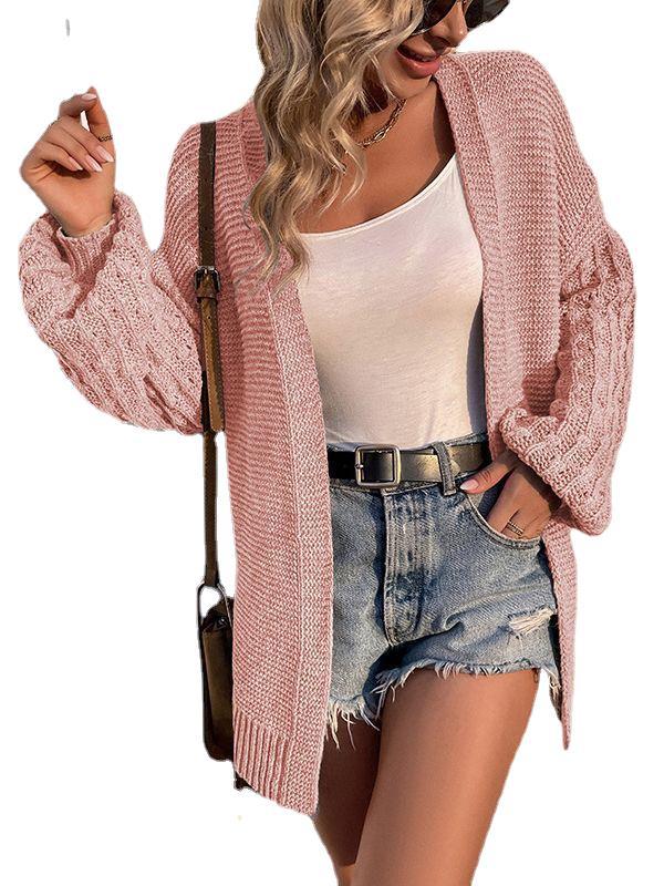 Damen Strickjacke mit lockerer Passform und großen Ärmeln Shopnory