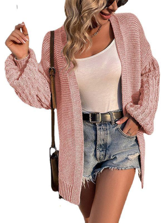 Damen Strickjacke mit lockerer Passform und großen Ärmeln Shopnory