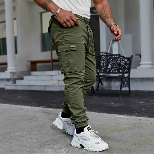 Herren Tapered Cargo-Jogginghose mit elastischem Tunnelzug, Bündchen & Multifunktions‑Taschen Shop Nory