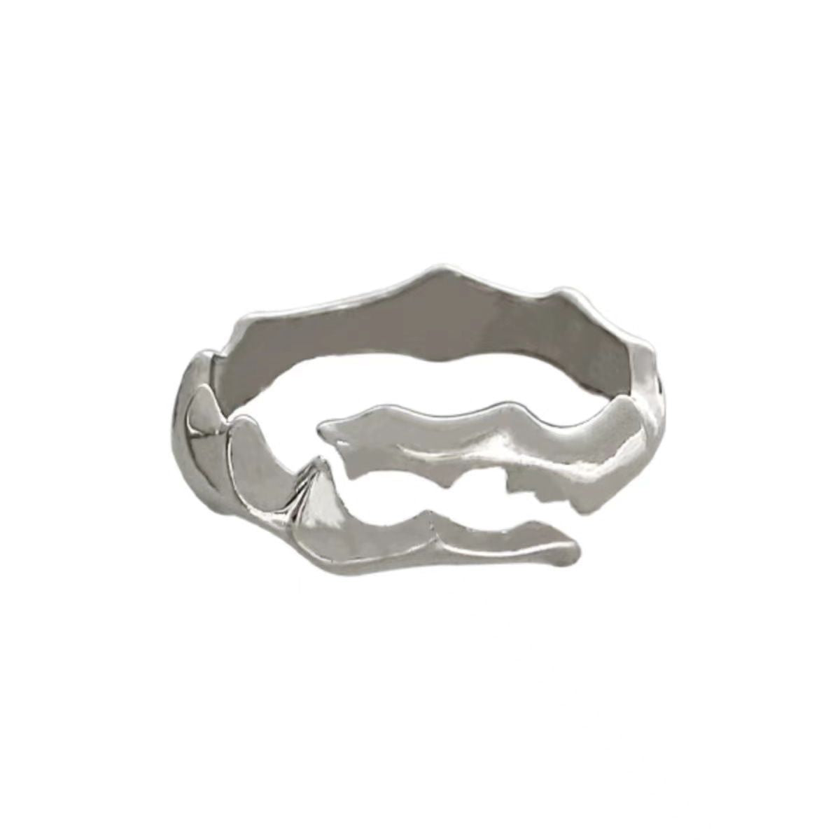 Damen kreativ gestalteter Ring mit kunstvollem Wellenmuster Shop Nory