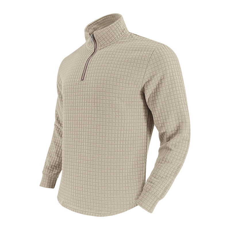 Herren Thermo-Fleecepullover mit Reißverschluss und strukturiertem Design