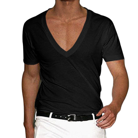 Slim Fit T-Shirt mit V-Ausschnitt