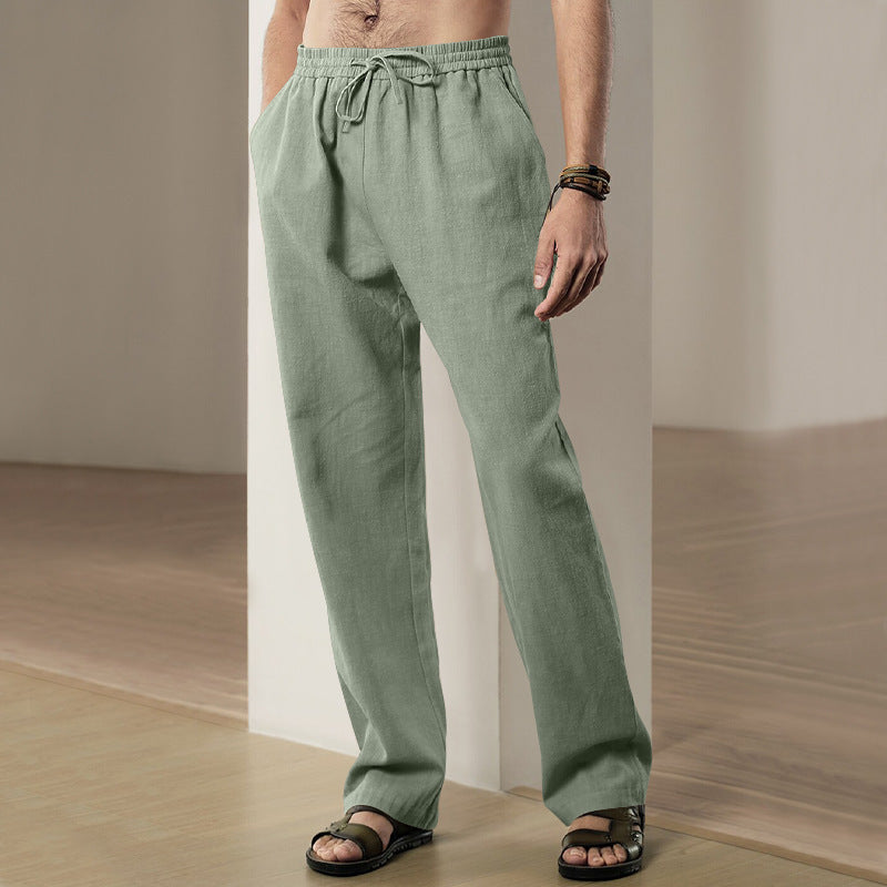 Herren entspannte Freizeithose mit elastischem Bund und praktischen Taschen