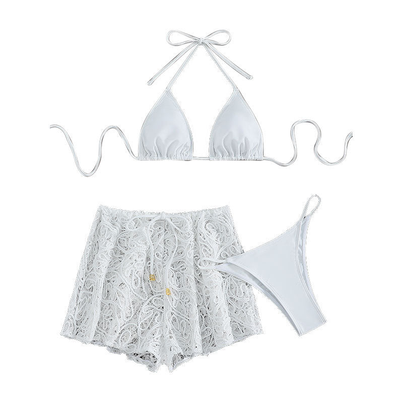 Damen Spitzeneinsatz Badeshorts