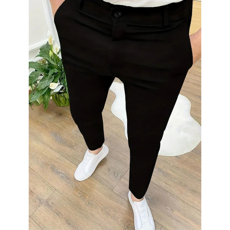 Herren Slim Fit Stoffhose mit Stretch