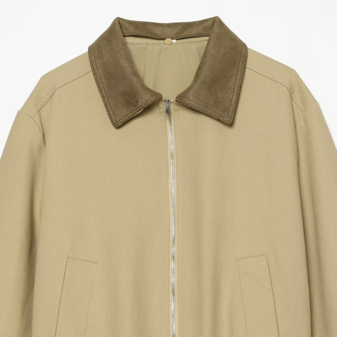 Damen Boxy Field‑Blouson mit Velourskragen und elastischem Saum Shop Nory