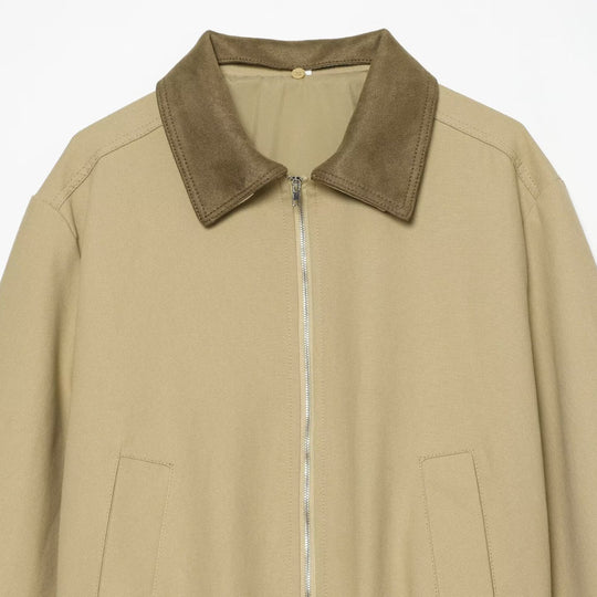 Damen Boxy Field‑Blouson mit Velourskragen und elastischem Saum Shop Nory