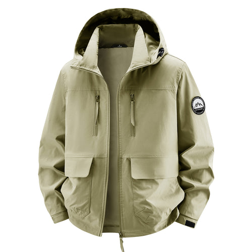 Herren Technische Kapuzen-Fieldjacke mit wasserabweisender Membran und Mehrfachtaschen Shop Nory
