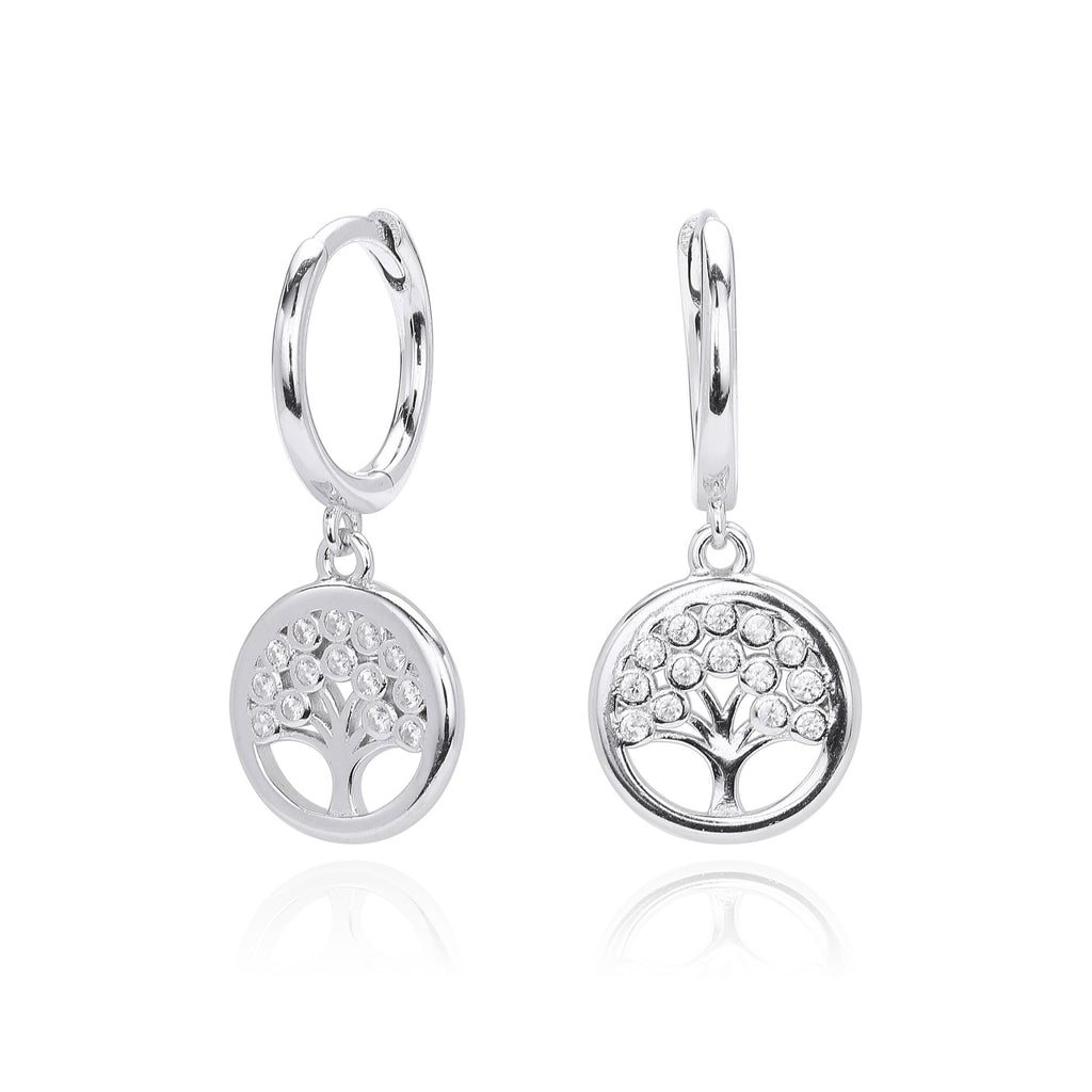 Damen Ohrhänger im stilvollen Baumdesign aus 925 Sterling Silber Shop Nory