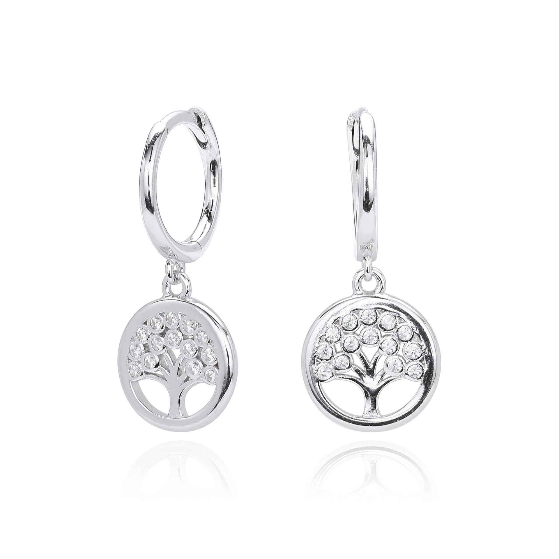 Damen Ohrhänger im stilvollen Baumdesign aus 925 Sterling Silber Shop Nory