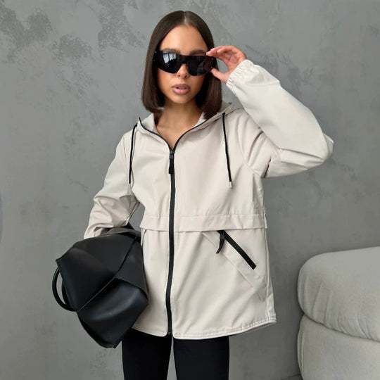 Damen leichte Windbreaker Jacke
