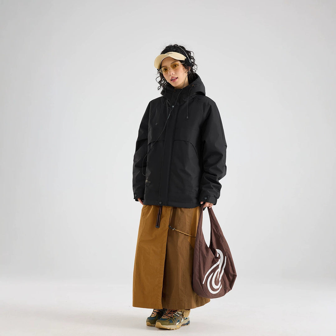 Damen Wasserfeste atmungsaktive Kapuzenjacke im technischen Oversize-Schnitt Shop Nory