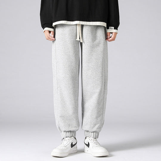 Herren weite Jogginghose mit seitlichem Reißverschluss‑Schlitz, elastischem Bund & Kordelzug Shop Nory