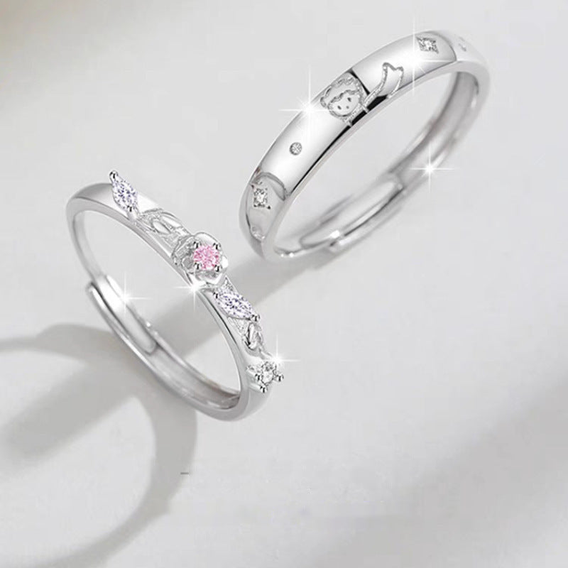 Damenring mit floralem Rosendesign und funkelnden Zirkonia Shop Nory