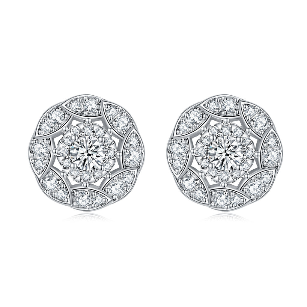 Damen Ohrringe mit stilvollem Schmetterlingsdesign und funkelndem Zirkonia-Besatz Shop Nory