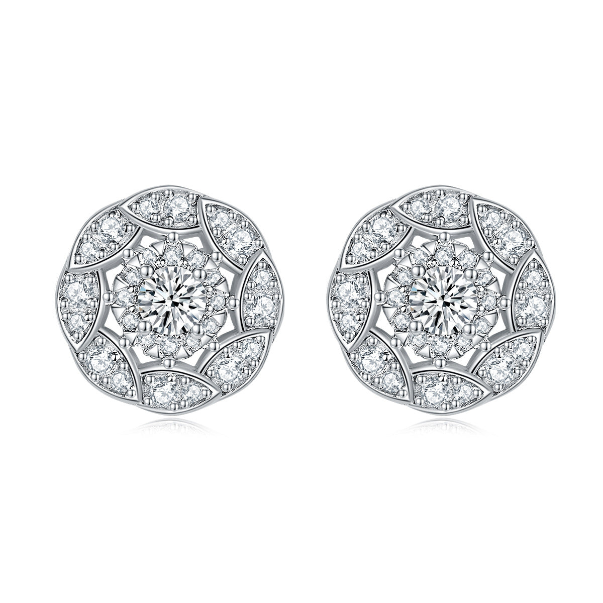 Damen Ohrringe mit stilvollem Schmetterlingsdesign und funkelndem Zirkonia-Besatz Shop Nory