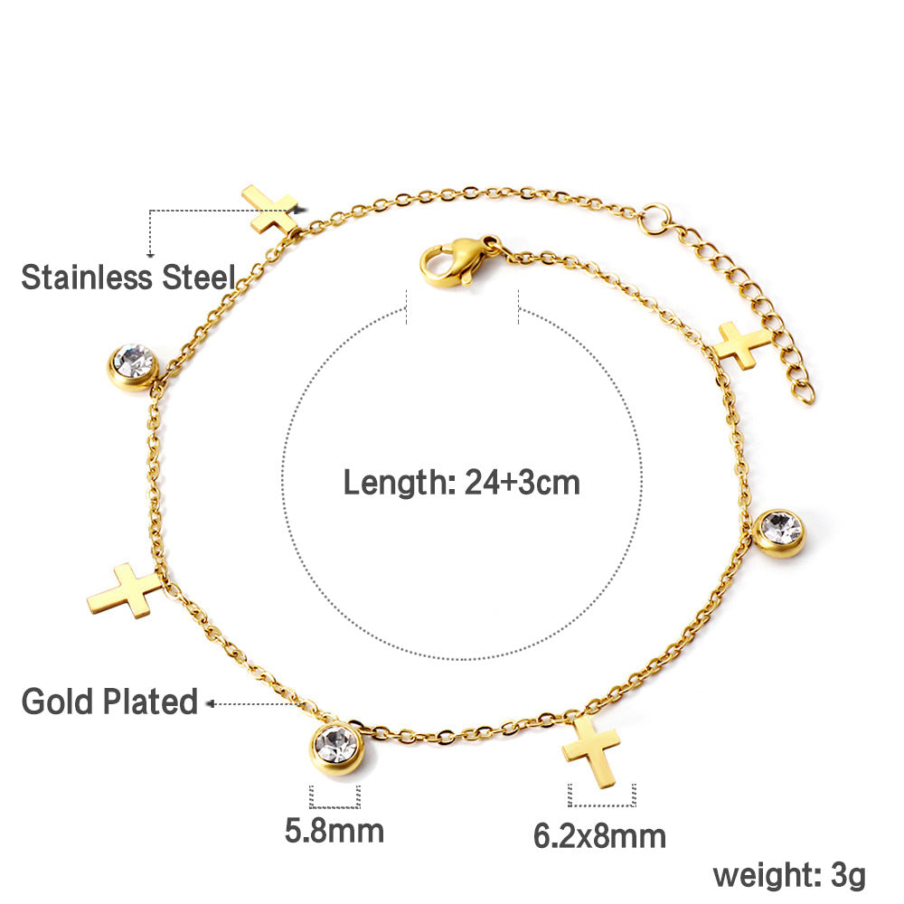 Damen Armband mit funkelnden Zirkonia und handgefertigten Anhängern Shop Nory